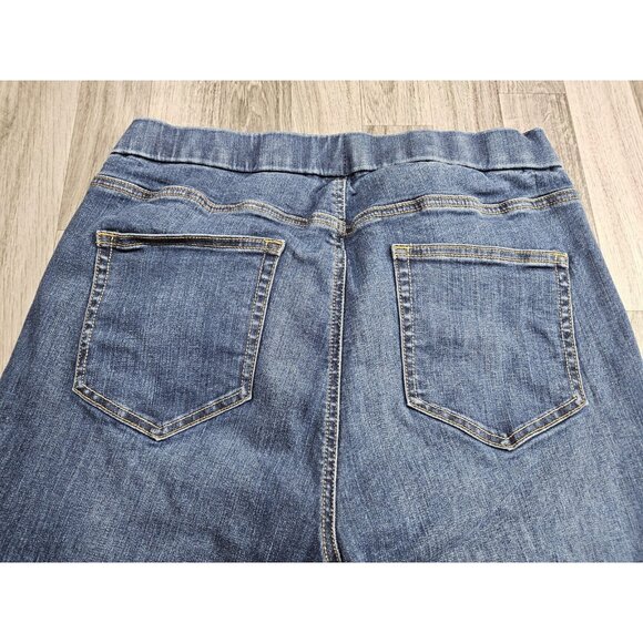 Lands End Jeans Womens 12 Blue Straight Leg Classic Fit Stretch Denim Pants - Picture 3 of 12